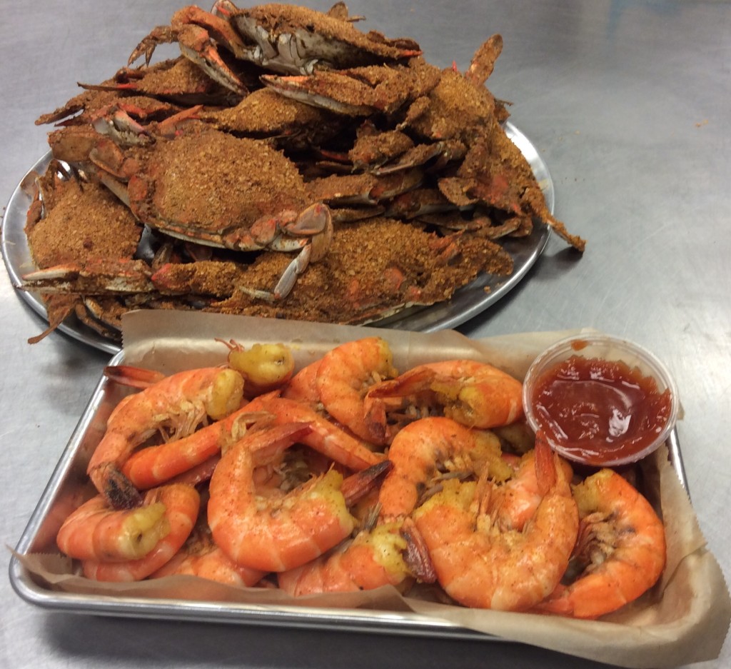Enjoy our steamed crabs and shrimp! All crabs and shrimp are steamed